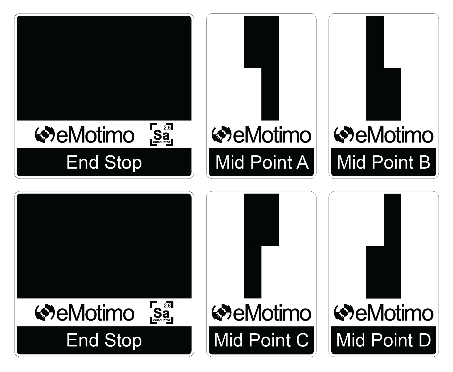 Monorail and Dana Dolly Beltless Sensor Marker Sticker