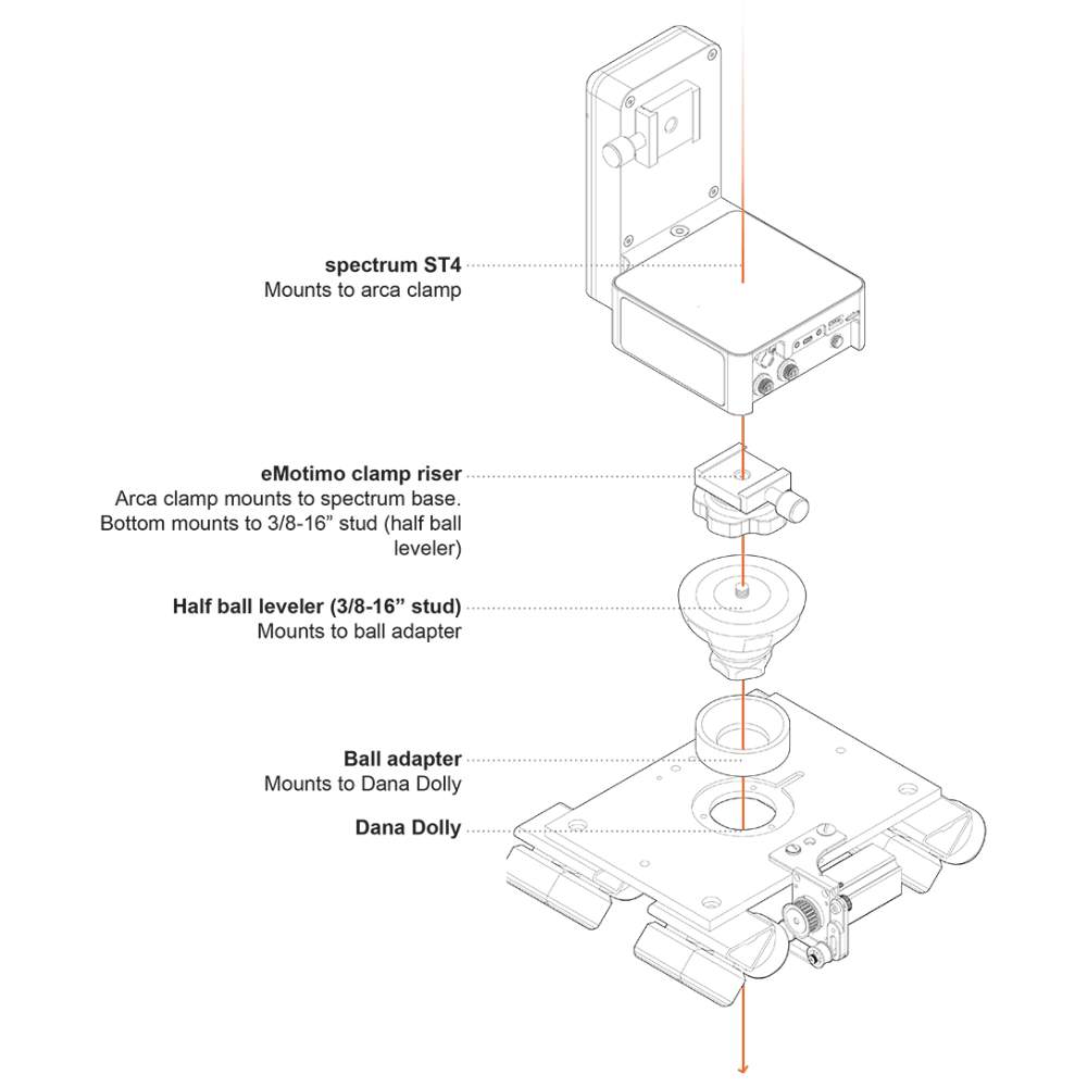 eMotimo Spectrum ST4 with Dana Dolly diagram